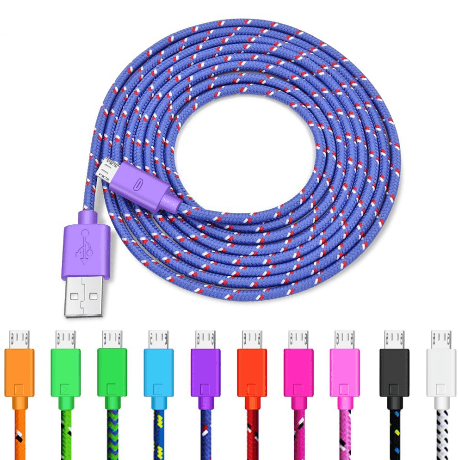 Woven nylon cloth data cable image 1